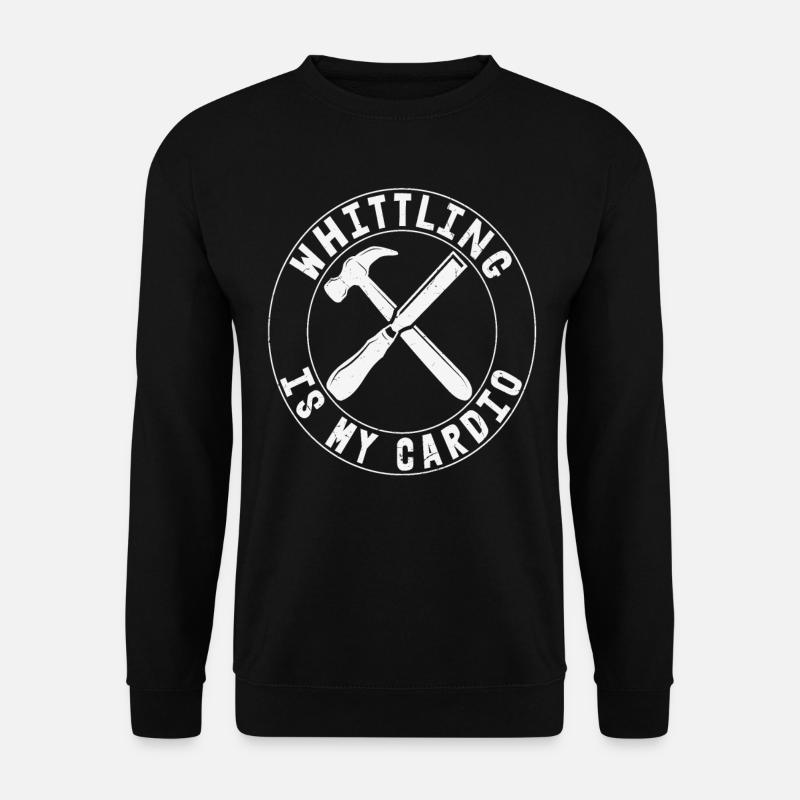 Whittling est mon cardio - Sweat-shirt Unisexe - noir