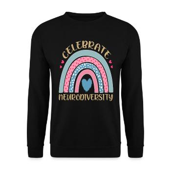 Celebrate Neurodiversity Neurodiversity Quotes - Unisex Sweatshirt - black - Front - Alina (178cm) & Michal (187cm)