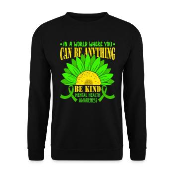 Dans un monde où vous pouvez être gentil - Sweat-shirt Unisexe - noir - Devant - Alina (178cm) & Michal (187cm)