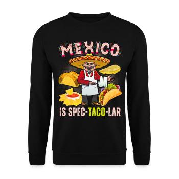 Taco funny saying Mexico - Unisex Sweatshirt - black - Front - Alina (178cm) & Michal (187cm)
