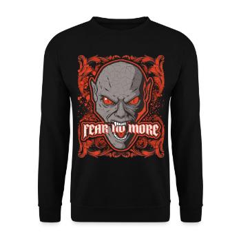 Teufel-Monster Spruch Vintage-Horror Totenkopf - Unisex Pullover - Schwarz - Vorne - Alina (178cm) & Michal (187cm)