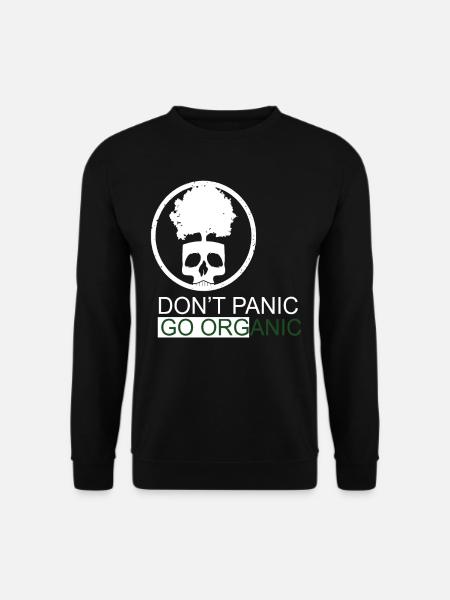 Ne paniquez pas Allez Bio Citations Bio - Sweat-shirt Unisexe - noir