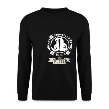 Nos citations futures - Sweat-shirt Unisexe - noir - Devant - Alina (178cm) & Michal (187cm)