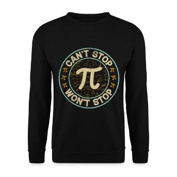 Ne peut pas s’arrêter ne s’arrête pas - Pi - Sweat-shirt Unisexe - noir - Devant - Alina (178cm) & Michal (187cm)