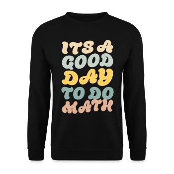 C’est une bonne journée pour faire des maths - Pi - Sweat-shirt Unisexe - noir - Devant - Alina (178cm) & Michal (187cm)