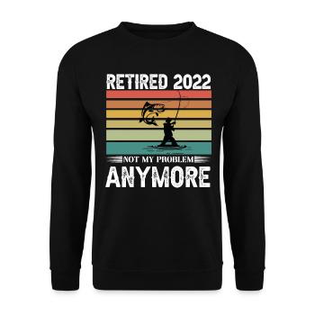 La pêche à la retraite 2022 n’est plus mon problème - Sweat-shirt Unisexe - noir - Devant - Alina (178cm) & Michal (187cm)
