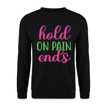 Hold On-pain-ends Santé mentale - Sweat-shirt Unisexe - noir - Devant - Alina (178cm) & Michal (187cm)