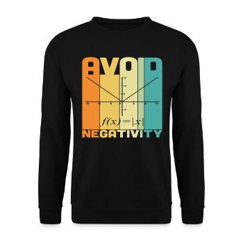 Avoid Negativity Math Quotes - Unisex Sweatshirt - black - Front - Alina (178cm) & Michal (187cm)