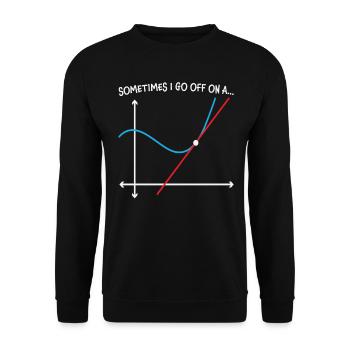 Sometimes I Go Off On A Math Quotes - Unisex Sweatshirt - black - Front - Alina (178cm) & Michal (187cm)