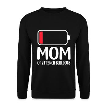 French Bulldog Dog - Unisex Sweatshirt - black - Front - Alina (178cm) & Michal (187cm)