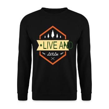 Live And Let Live Earth Protection Support Quotes - Unisex Sweatshirt - black - Front - Alina (178cm) & Michal (187cm)