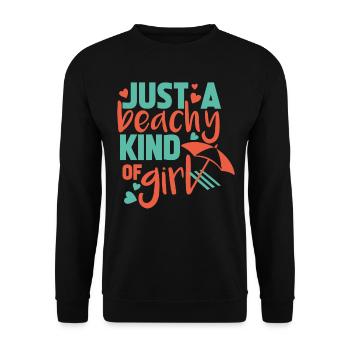 Juste un genre de plage Beachy Genre de fille Citations de plage - Sweat-shirt Unisexe - noir - Devant - Alina (178cm) & Michal (187cm)