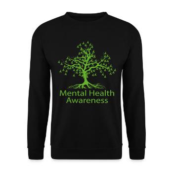 Mental Health Awareness - Unisex Sweatshirt - black - Front - Alina (178cm) & Michal (187cm)