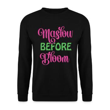 Maslow vor der Blüte - Unisex Pullover - Schwarz - Vorne - Alina (178cm) & Michal (187cm)