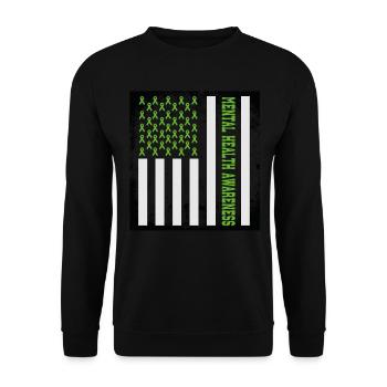 Mental Health Awareness Educating About Mental - Unisex Sweatshirt - black - Front - Alina (178cm) & Michal (187cm)
