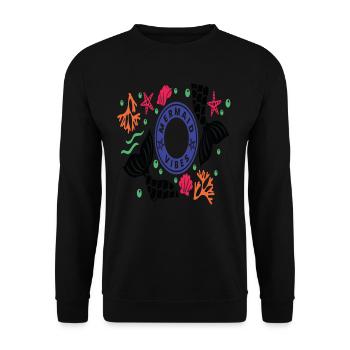 Mermaid Vibes - Unisex Sweatshirt - black - Front - Alina (178cm) & Michal (187cm)