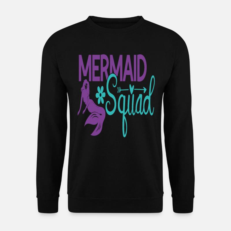 Mermaid Squad Citations de sirène - Sweat-shirt Unisexe - noir