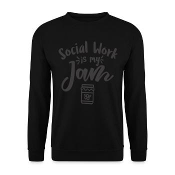 Le travail social est ma confiture Citations de travailleur social - Sweat-shirt Unisexe - noir - Devant - Alina (178cm) & Michal (187cm)