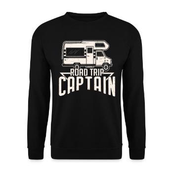 Road Trip Captain Road Trip Citations - Sweat-shirt Unisexe - noir - Devant - Alina (178cm) & Michal (187cm)
