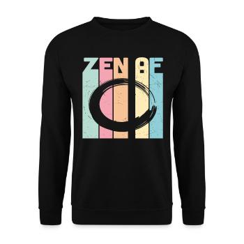 Zen Af Retro - Unisex Pullover - Schwarz - Vorne - Alina (178cm) & Michal (187cm)