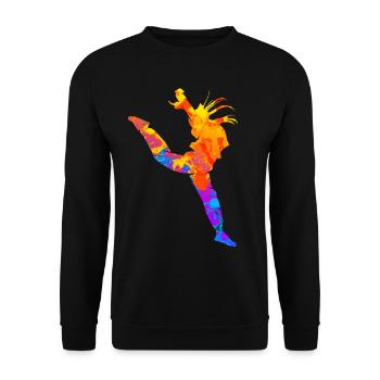 Break Dance Danseurs de danse hip hop - Sweat-shirt Unisexe - noir - Devant - Alina (178cm) & Michal (187cm)