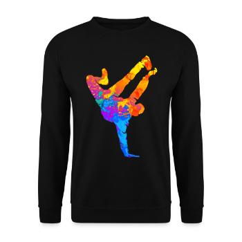 Break Dance Danseurs de danse hip hop - Sweat-shirt Unisexe - noir - Devant - Alina (178cm) & Michal (187cm)