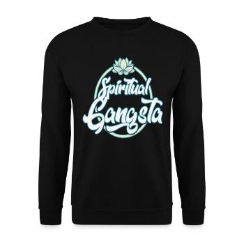 Spiritual Gangsta Meditation Quotes - Unisex Sweatshirt - black - Front - Alina (178cm) & Michal (187cm)