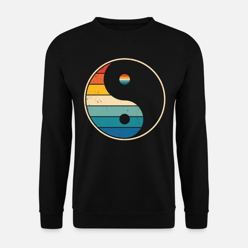 Meditation Retro - Unisex Pullover - Schwarz
