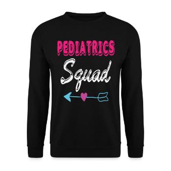 Pädiatrie Squad Krankenschwester Krankenschwester Schutz Unterstützung - Unisex Pullover - Schwarz - Vorne - Alina (178cm) & Michal (187cm)