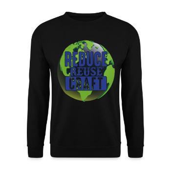 Reduzieren Sie die Wiederverwendung von Craft Earth Protection Support - Unisex Pullover - Schwarz - Vorne - Alina (178cm) & Michal (187cm)