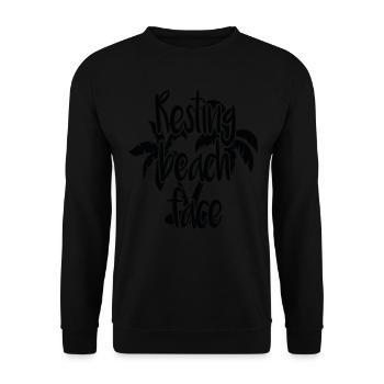 Resting Beach Face Beach Quotes - Unisex Sweatshirt - black - Front - Alina (178cm) & Michal (187cm)