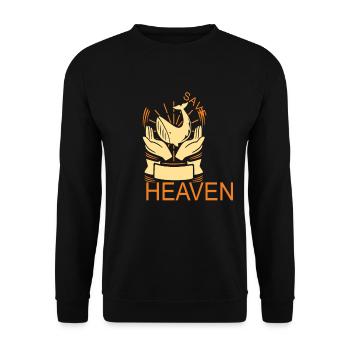Safe Wildlife et Go To Heaven Citations sur la faune - Sweat-shirt Unisexe - noir - Devant - Alina (178cm) & Michal (187cm)