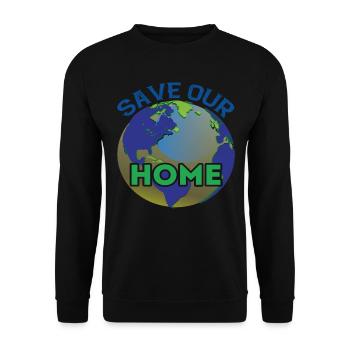 Sauvegardez notre support de protection de la terre à domicile - Sweat-shirt Unisexe - noir - Devant - Alina (178cm) & Michal (187cm)
