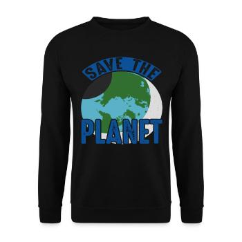 Save The Planet Earth Protection Support - Unisex Pullover - Schwarz - Vorne - Alina (178cm) & Michal (187cm)