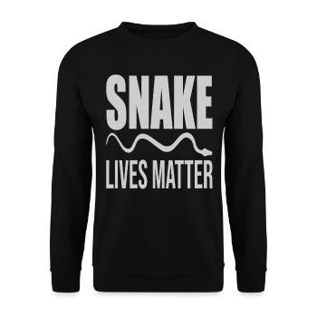 Snake Lives Matter Snakes Protection Support - Unisex Sweatshirt - black - Front - Alina (178cm) & Michal (187cm)