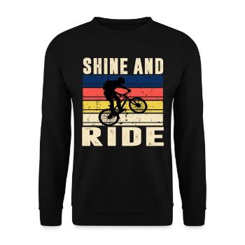 Shine and Ride Cool Citations - Sweat-shirt Unisexe - noir - Devant - Alina (178cm) & Michal (187cm)