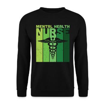 Mental Health Nurse - Unisex Sweatshirt - black - Front - Alina (178cm) & Michal (187cm)