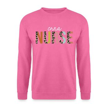 CRNA Krankenschwester Bunt Leopard Print Lustig - Unisex Pullover - Pink - Vorne