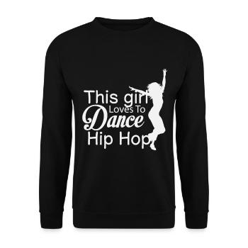 Juste une fille qui aime le hip-hop - Sweat-shirt Unisexe - noir - Devant - Alina (178cm) & Michal (187cm)