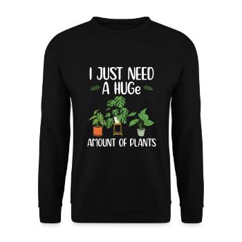 Zimmerpflanzen Liebhaber | Hobbygärtner Geschenke - Unisex Pullover - Schwarz - Vorne - Alina (178cm) & Michal (187cm)