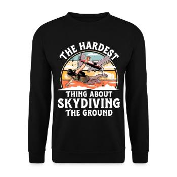 Skydiving Parachuting Parachute - Unisex Sweatshirt - black - Front - Alina (178cm) & Michal (187cm)