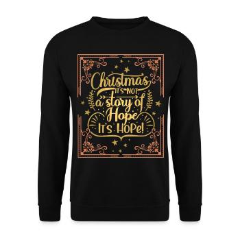 Christmas vintage saying golden typography - Unisex Sweatshirt - black - Front - Alina (178cm) & Michal (187cm)