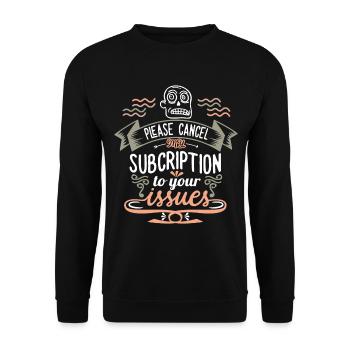 Dicton motivant, résolution de problèmes, dicton drôle - Sweat-shirt Unisexe - noir - Devant - Alina (178cm) & Michal (187cm)