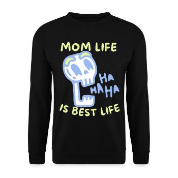 Mère-Maman sarcastique dicton crâne, fête des mères - Sweat-shirt Unisexe - noir - Devant - Alina (178cm) & Michal (187cm)