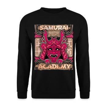 Japan Samurai-Krieger, Samurai-Academy Japan-Comic - Unisex Pullover - Schwarz - Vorne - Alina (178cm) & Michal (187cm)