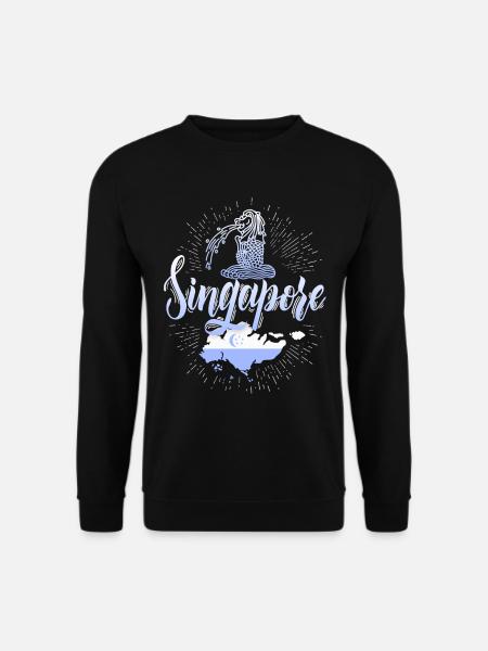 Singapur, Love-Singapore - Unisex Pullover - Schwarz