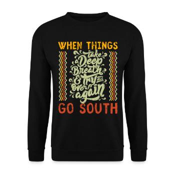 Motivation, inspiration, typographie, drôle - Sweat-shirt Unisexe - noir - Devant - Alina (178cm) & Michal (187cm)