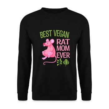Rat - Unisex Sweatshirt - black - Front - Alina (178cm) & Michal (187cm)