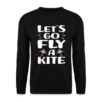 Kite flying hobby | Hang Gliding Gift Idea - Unisex Sweatshirt - black - Front - Alina (178cm) & Michal (187cm)