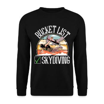 Skydiving Parachuting Parachute - Unisex Sweatshirt - black - Front - Alina (178cm) & Michal (187cm)
